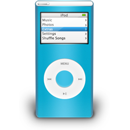iPod Nano Blue On Icon 256x256 png